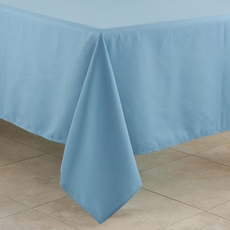 SARO 60 in. Casual Design Everyday Square Tablecloth, Aqua 321.A60S
